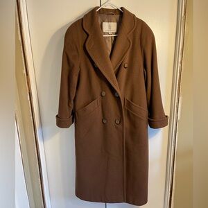 London Fog Lambswool Angora & Cashmere Trench Coat